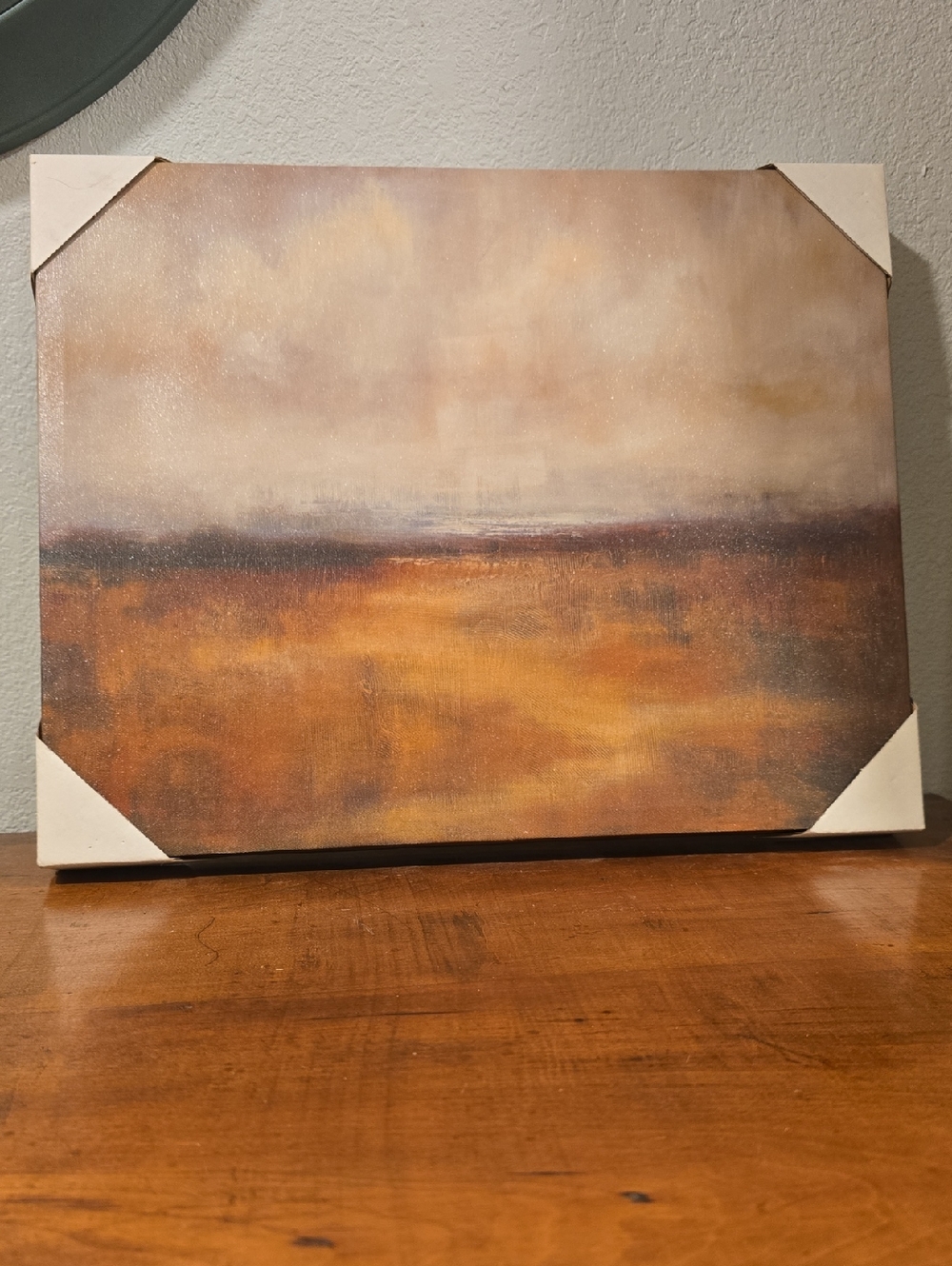 Abstract Landscape Canvas Wall Art - Brown & Tan